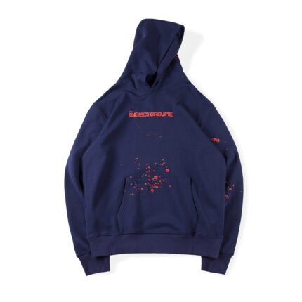 Insect Groupie Blue Sp5der Hoodie, showcasing a unique and edgy design for a stylish and comfortable addition to your casual wardrobe.