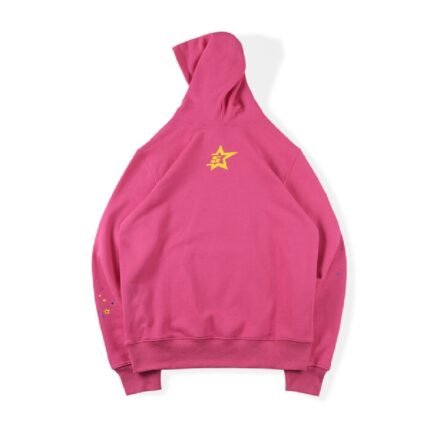 Dark Sp5der Pink Hoodie, featuring a stylish and bold design for a comfortable and trendy addition to your casual wardrobe.