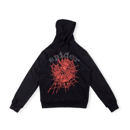 Black Spider Sp5der Hoodie, featuring a sleek and stylish design for a comfortable and trendy addition to your casual wardrobe.
