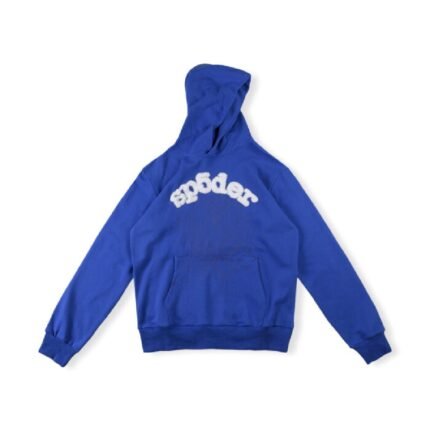 Blue Websuit Sp5der Men's Hoodie, featuring a stylish design for a comfortable and trendy addition to your casual wardrobe.